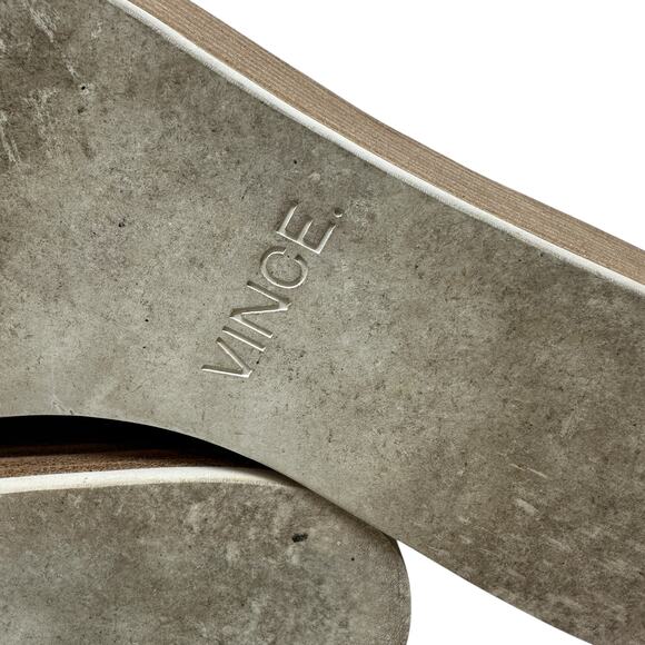 Vince Slide Sandals Platform‎ Wedge Suede Leather Brown Size US 6.5 - Picture 12 of 14